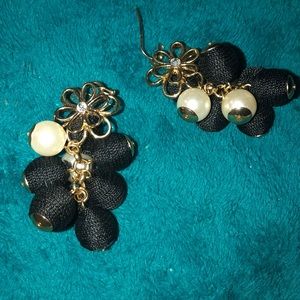 Black and gold earrings